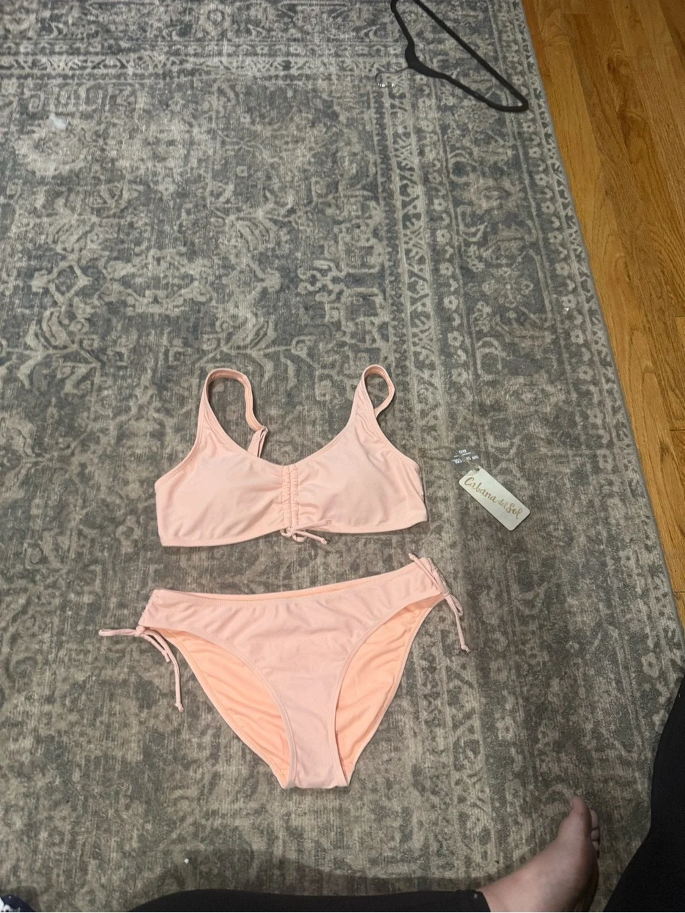 NWT Cabana del Sol Blush Pink Bikini Set Size Large